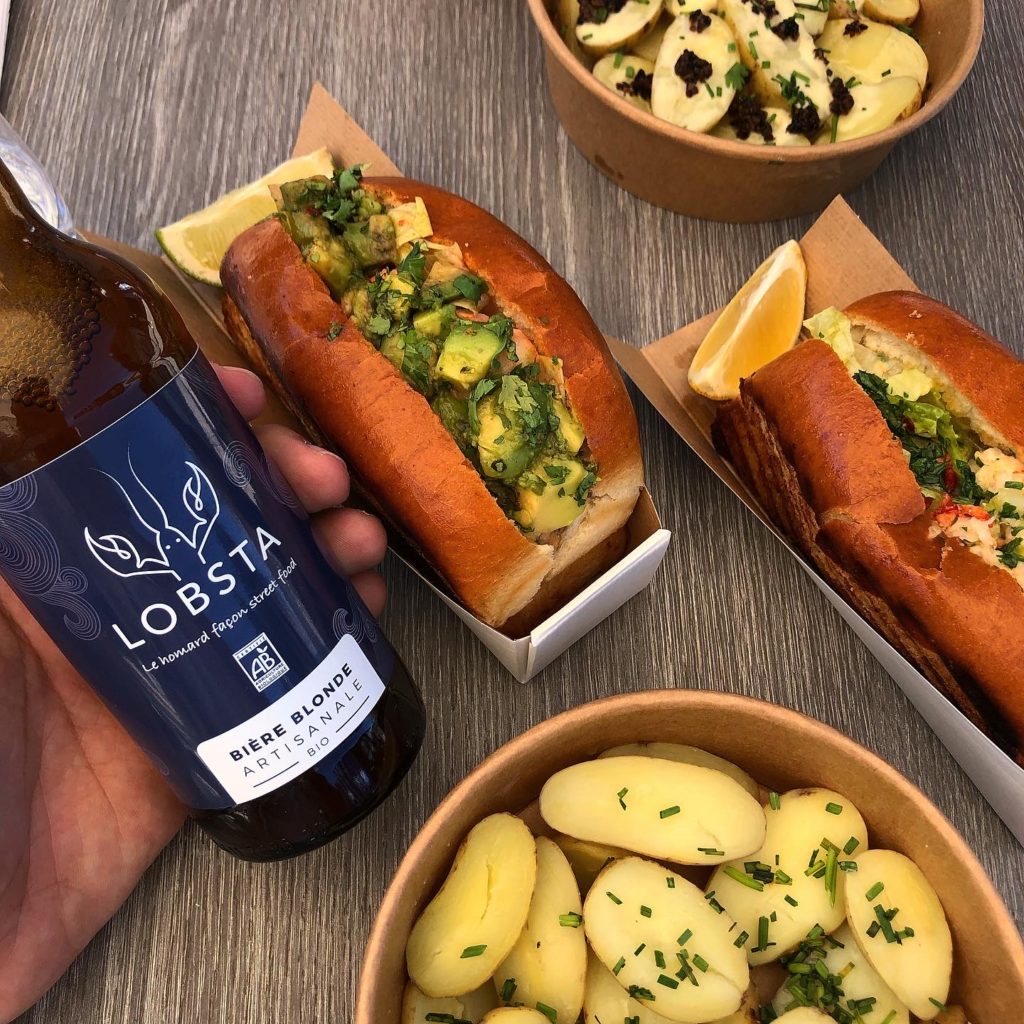 lobster rolls et deux accompagnements